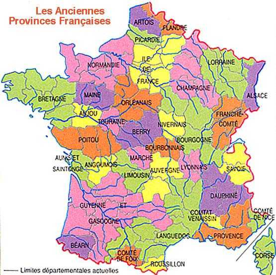 France Carte Provinces